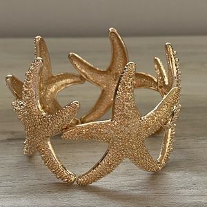 Ashley Cooper gold stretch starfish bracelet